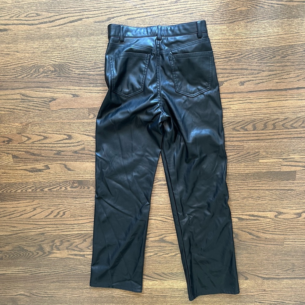 Black leather pants